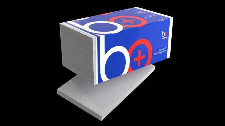 Helle EPS-Dämmplatte mit Stufenfalz